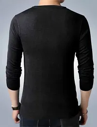 Comfortable Cotton Black Tees For Men-thumb1