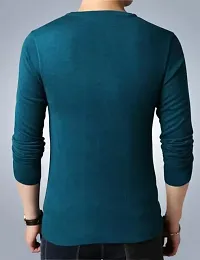 Comfortable Cotton Blue Tees For Men-thumb1