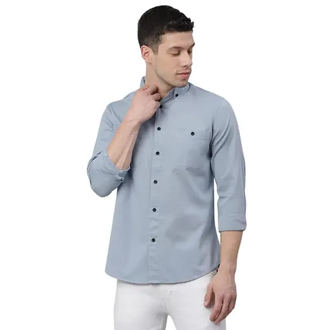 Stylish Regular Fit Solid Casual Shirt For Men