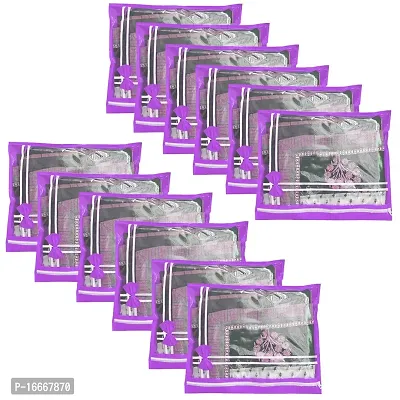 Justandkrafts Presents Non Woven Saree Cover Storage Bags for Clothes Combo Offer Saree Organizer for Wardrobe/Organizers for Clothes/Organizers for Wardrobe Purple Set of 12-thumb0