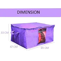 justandkrafts Underbed Storage Bag, Storage Organizer, Blanket Cover with Side Handles (3)-thumb3