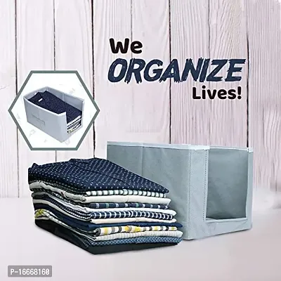 Justandkrafts Shirt Stacker Closet Organizer - Shirts and Clothing Organizer Grey (Set of 3)-thumb3