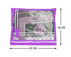 Justandkrafts Presents Non Woven Saree Cover Storage Bags for Clothes Combo Offer Saree Organizer for Wardrobe/Organizers for Clothes/Organizers for Wardrobe Purple Set of 12-thumb1