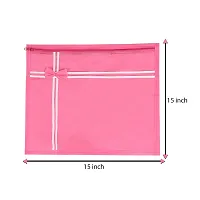 Justandkrafts Presents Non Woven Saree Cover Storage Bags for Clothes Combo Offer Saree Organizer for Wardrobe/Organizers for Clothes Pink Pack of 12-thumb2