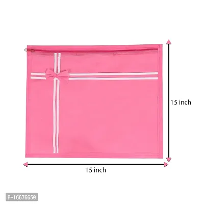 Justandkrafts Presents Non Woven Saree Cover Storage Bags for Clothes Combo Offer Saree Organizer for Wardrobe/Organizers for Clothes Pink Pack of 12-thumb3