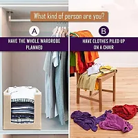 Justandkrafts Shirt Stacker Closet Organizer - Shirts and Clothing Organizer Beige (Set of 4)-thumb2