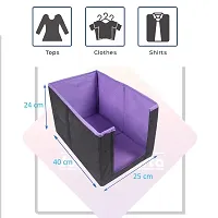 JustandKrafts Shirt Stacker Closet Organizer For baby cloths and Toys, Shirts and Clothing Organizer Set of 1 (Purple)-thumb1