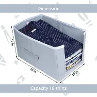 Justandkrafts Shirt Stacker Closet Organizer - Shirts and Clothing Organizer Grey (Set of 3)-thumb3