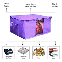 justandkrafts Underbed Storage Bag, Storage Organizer, Blanket Cover with Side Handles (3)-thumb2