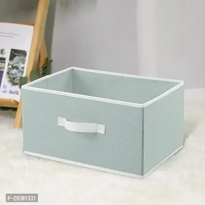 Drawer Storage Box Foldable Toys Organizer For Kids Closet Box With Pull Out Handle Grey