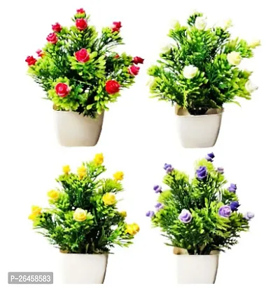Artificial Plants Flower for Home Decoration Pack of 4