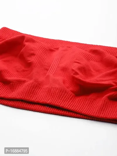 DEVYA COLLECTIVE Girls/Women's Cotton Blend Strapless Seamless Wireless Tube Bra-Free Size[Red]-thumb5