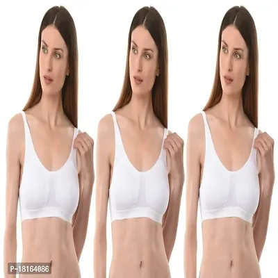 Buy Vanila B Cup Sports Bra for Women Girls-Seamless Comfortable Cotton Bra  Set- Perfect for Daily Workout Active Lifestyle-Polycotton Pack of 3 Online  In India At Discounted Prices
