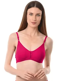 Vanila Lingerie Women Everyday Comfortable Breathable Cotton Fabric Bra with Seamless Moulded Cups for Daily Use, Non-Wired-thumb2