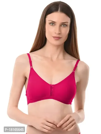 Vanila Lingerie Women Everyday Comfortable Breathable Cotton Fabric Bra with Seamless Moulded Cups for Daily Use, Non-Wired-thumb3