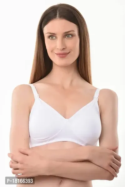 Vanila B Cup Women Cotton Feeding Maternity Bra- Seamless, Comfortable and Supportive Nursing Bra for Ladies- Made with Interlock Cloth and Hosiery Fabric - Pack of 1-thumb3