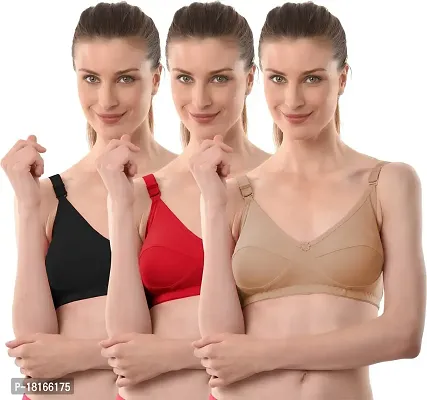 C-Cup Bra Cotton Hosiery Full Coverage Bra (Pack of 2), Lingerie, Bra Free  Delivery India.