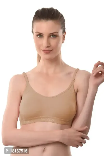 Buy Vanila B Cup Sports Bra for Women Girls-Seamless Comfortable Cotton Bra  Set- Perfect for Daily Workout Active Lifestyle-Polycotton Hosiery Fabric  Casual Sports Bra(Beige, Size 30- Pack of 1) Online In India
