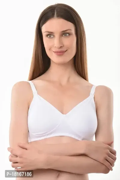 Vanila B Cup Women Cotton Feeding Maternity Bra- Seamless, Comfortable and Supportive Nursing Bra for Ladies- Made with Interlock Cloth and Hosiery Fabric - Pack of 2-thumb4