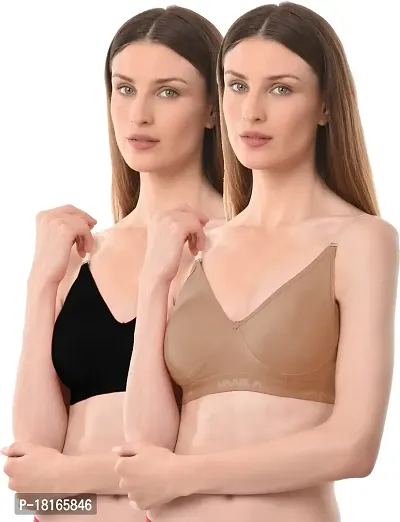 Women Cotton/Hosiery Non-Padded lower Back/Backless bra