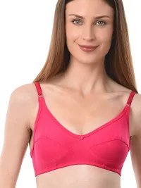 Vanila Lingerie Women Stretchable Breathable Soft Nylon Fabric, Bra Panty Set, Lingerie Set for Women, Non-Padded Bridal Set (Size 30, Pink)-thumb3