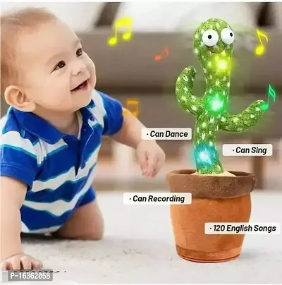 Dancing Cactus Talking Toy, Cactus Plush Rechargeable Toy, Wriggle  Singing Recording Repeat What You Say Funny Education Toys for Babies Children Playing, Home Decorate (Cactus Toy)-thumb3