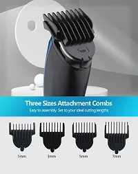 HTC TRIMMER AT538 Electric Hair and beard trimmer for men Shaver Rechargeable Hair Machine adjustable for men Beard Hair Trimmer, Bal Katne Wala Machine, beard trimmer for men with 4 combs, Lubricant-thumb2