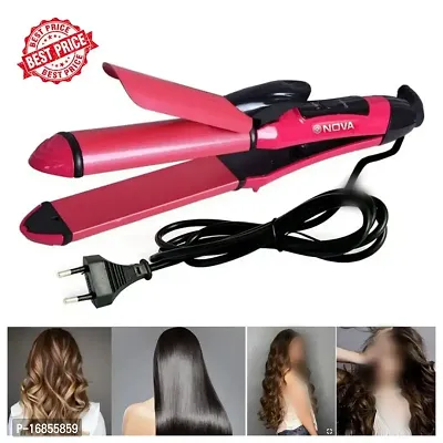 Nova 2 in 1 Hair Styler, Straightener  Curler , Styling your hair with trendy NV 2 IN 1-thumb0