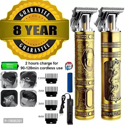 Trimmer T9 Hair Clippers for Men, Professional  Antique (Vintage Look) Electric Haircut Kit Zero Gapped Beard Trimmer Cordless Rechargeable T-Blades Outliner Grooming Clipper T-Blade Hair clipper-thumb0