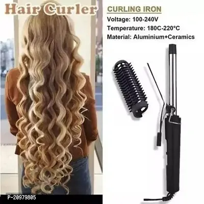Professional Hair Curler For Women Hair Curlers Tong With Machine Stick and Hair Curler Machine Roller (Black)