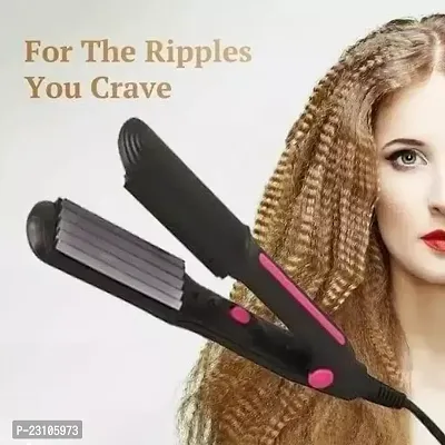 Hair Crimper Beveled edge for Crimping, Styling and volumizing with Ceramic Technology for gentle and frizz-free Crimping Electric Hair Tool Model no.  Sx- 8006-thumb0
