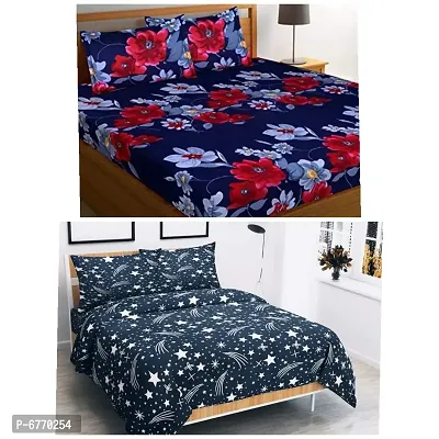 KAIYRA 2 DOUBLE BED BEDSHEET SET WITH 4 PILLOW COVERS-thumb0