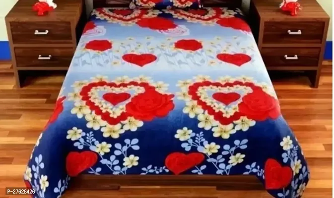Fancy Glace Cotton Single Bedsheet Without Pillow Cover-thumb0