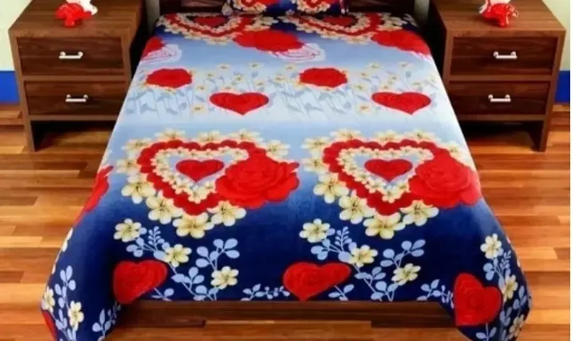 Printed Glace Cotton Single Bedsheet