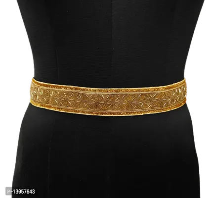 Buy Golden Cloth Embroidery Saree Kamarband Belly Waist Hip Belt