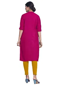 Reliable Beautiful Magenta Cotton Solid Kurta For Women-thumb1