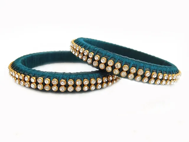 Elegant Silk Thread Bangles For Women