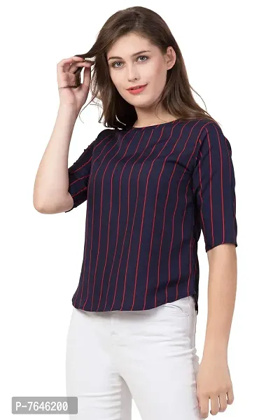 Women's Top (Clearview Fashion_Blue Red Line_S)-thumb5