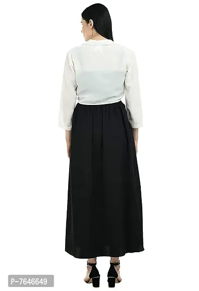 AR Urbaneez Women Special Look Fancy Elegant Casual and Function wear Elegant Dress with White Shrug-thumb2