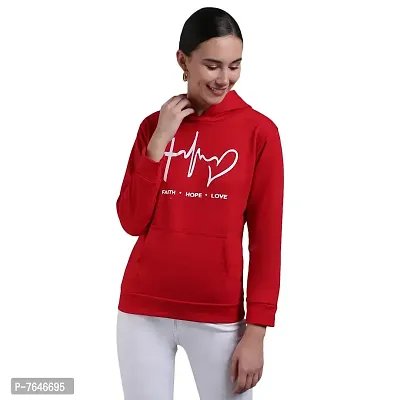 Shoppy Assist Women's Printed Sweatshirt with Hoodie- Abstract Print-Stylish Pullover for Girls and Women-thumb0