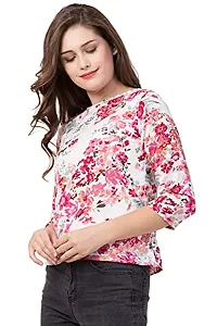 Women's Regular and Fancy Tops Nowtryit Pink White-thumb1