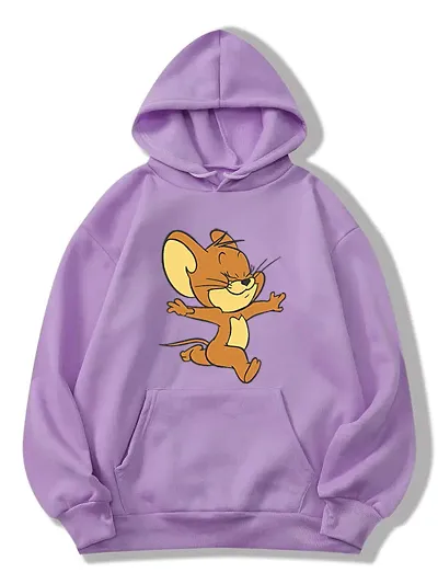 ATHRO Unisex Adult Cotton Hooded Neck Tom & Jerry Printed Hoodie for Men Women