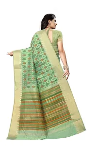 S F Women's Cotton Blend Saree With Un-stitched Blouse-thumb1