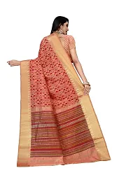 S F Women's Pure Cotton Printed Tangail Saree (JIYAN-PINK, Multicolour)-thumb1