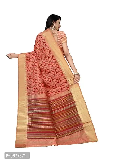 S F Women's Pure Cotton Printed Tangail Saree (JIYAN-PINK, Multicolour)-thumb2