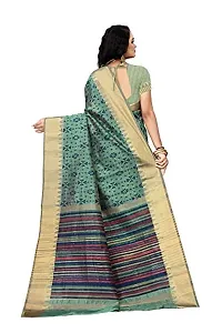 Women's Pure Cotton Printed Saree with Blouse piece (S F Print - FIROZI)-thumb1