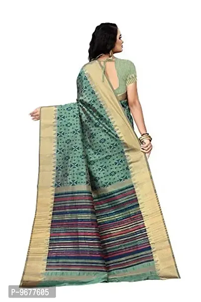 Women's Pure Cotton Printed Saree with Blouse piece (S F Print - FIROZI)-thumb2