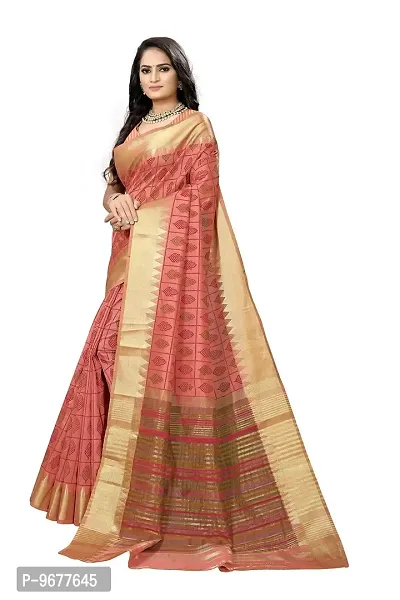 S F Fashion Banarasi Silk Saree With unstich Blouse piece for party festive traditional ceremoney wear below rs 500-1500 (Pankh - Fanta)-thumb3