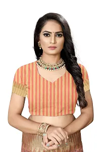 S F Fashion Banarasi Silk Saree With unstich Blouse piece for party festive traditional ceremoney wear below rs 500-1500 (Pankh - Fanta)-thumb3