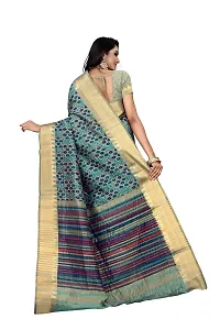 Women's Assam Chanderi Type Cotton Saree With Blouse Piece-thumb1